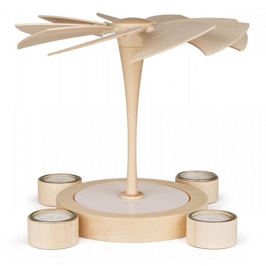 Dregeno Erzgebirge Moderne Nobilis Weihnachtspyramide zum Selber Bestücken, Naturholz