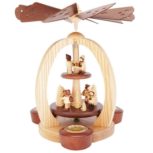 Traditionelle Legler Weihnachtspyramide: Handgefertigte Erzgebirge Deko mit Kerzenlicht